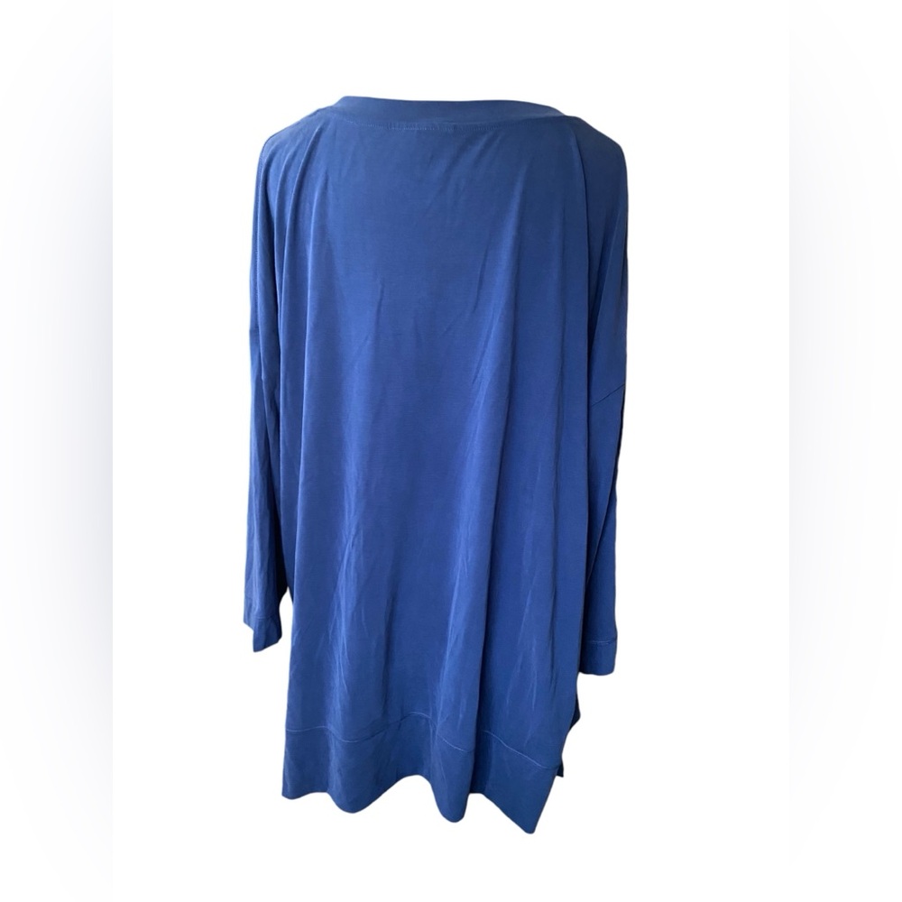Chico’s Zenergy Women’s Blue Shirt 3/4 Length Sleeves Very Soft Size 4 - Picture 2 of 6